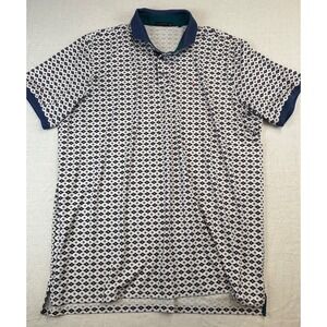 GREYSON Mens XXL All Over Wolf Aztec Geometric Print Polo Shirt Golf‎ Casual